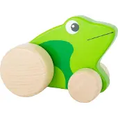 Small Foot houten duwkikker groen 10 cm