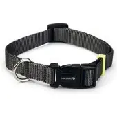 Beeztees nylon halsband uni donkergrijs 35-50 cm x 20 mm