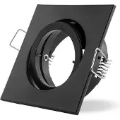 LEDmaxx Inbouwspot vierkant zwart kantelbaar bajonetsluiting voor GU10 | zaagmaat 68mm | GU10 | Max 1x50W exclusief