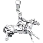 MOOYE ® - Collectie Zilveren Paard met ruiter kettinghanger