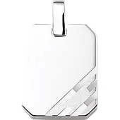 The Jewelry Collection For Men Graveerhanger Poli/mat - Zilver