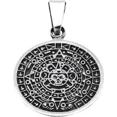 MOOYE ® - Collectie Zilveren Aztekenkalender kettinghanger