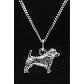MOOYE ® - Collectie Zilveren Glen of imaal terrier ketting hanger - groot