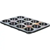 Quttin bakplaat muffins voor 12 porties zwart