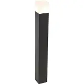 QAZQA Staande buitenlamp zwart met opaal witte kap 70 cm - Denmark