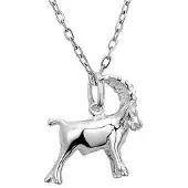 Montebello Ketting Steenbok - Dames - 925 Zilver - Horoscoop - 15 x 18 mm - 45 cm