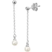Trendjuwelier huiscollectie Oorhangers Parel Zilver Gerhodineerd Glanzend