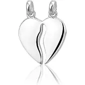 Montebello Hanger Hartje D - Unisex - 925 Zilver - Breekhart - 18 x 23 mm