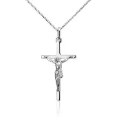 Montebello Ketting Christuskruis - Dames - 925 Zilver - Kruis - 35 x 17 mm - 45 cm