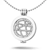 Montebello Ketting Alesa - Dames - Staal - Zirkonia - ?35 mm – Coin - 3-delig - 80 cm