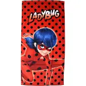 Miraculous Ladybug Badlaken Rood/zwart Junior 70 X 140 Cm