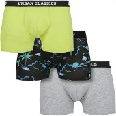 Urban Classics Boxershorts blauw / nachtblauw / geel / grijs