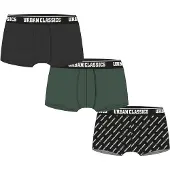 Urban Classics Boxershorts donkergroen / zwart / wit