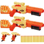 Nerf speelgoedpistool 2x Alpha Strike Lynx SD-1 & 2x Stinger SD-1 multipack - 4 verschillende pistolen + 26 Stuks Pijlen