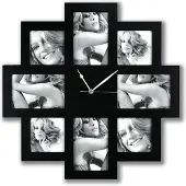 Zep Foto Taranto - Klok - Hout - 48x48 cm - Zwart