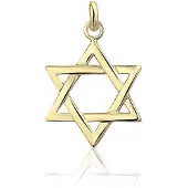 Montebello Hanger Davidster - 925 Sterling Zilver Verguld - ∅20mm