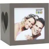 Deknudt Frames theelichthouder - taupe - S68HF9 - voor 2 foto's 7x8 cm