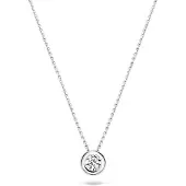 Blush Ketting van 14 karaat witgoud met zirkonia 3052WZI