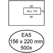 Hermès Paris Envelop Hermes EA5 156x220mm venster 4x11 rechts zelfkl 500st