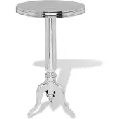 vidaXL Bijzettafel rond aluminium zilver