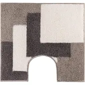 Casilin WC-mat Antislip Graduale - 55x60cm - Met Uitsparing - Waterabsorberende Badmat - Wasbaar en Sneldrogend - Acryl - Bruin, Zand