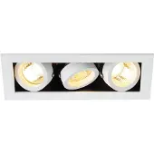 SLV LED Inbouwarmatuur Vierkant | 3X GU10 Max 50W IP20 | Dimbaar | KADUX