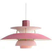Louis Poulsen Hanglampe , PH 5 500, dimbare, Roze / Rosé, Woonkamer, Metaal, Designer