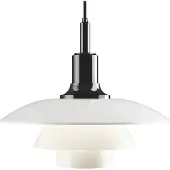 Louis Poulsen PH 3 1/2-3 glazen hanglamp zwart