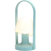 Marset Design tafellamp FollowMe, dimbaar, blauw, Woon-/ Eetkamer, Hout, Design, tafellamp