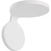 Artemide Design wandlamp Rea 17, wit / opaal, Woon-/ Eetkamer, Aluminium, Design, Wandlamp design