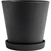 HAY Flowerpot with saucer pot XXL Ø26 cm Zwart