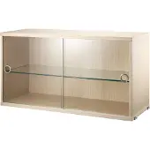 String vitrinekast Essenhout, 78x30 cm
