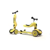 Scoot & Ride Highwaykick 1 – 2-in-1 Kinderstep – Loopfiets en Step in Één – Verstelbaar Zonder Gereedschap – Lemon