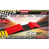 Carrera Go!!! Racebaanonderdeel - GO!!! Actie Pack Set - Schans met Landingsdeel en 6 Rechte Stukken - 8 Baandelen onderdeel