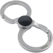 Munkees karabijnhaak 8 shape 6,8 cm zilver