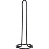 SmartaSaker Keukenrolhouder mat zwart staal 12,5x32,5cm - Keukenpapierhouder staand