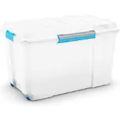 Kis Scuba opbergbox XL- 110L - wit/blauwe clips