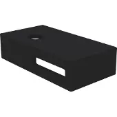 Best design Fontein planchet malo solid surface 40x21x10 cm mat zwart