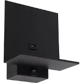 QAZQA Moderne wandlamp zwart incl. USB-aansluiting - Flero