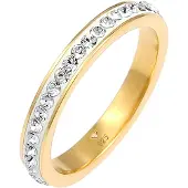 Elli Ring 'Kristall' goud / transparant