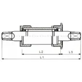 Neco Bracketas k.lager/spiel. alu cup 123mm BSA Neco