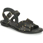 Clarks Willow Gild - Platte sandalen - Metalen aantreklus - Black - Maat 38