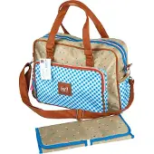 Lief! Luiertas beige/blauw