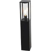 QAZQA Industriële staande buitenlamp zwart 80 cm IP44 - Charlois