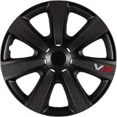 Car Plus Wieldoppen Vr 13 Inch Abs Carbon Zwart Set Van 4