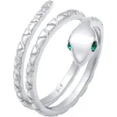 Elli Ring 'Pinky' groen / zilver