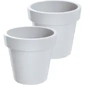 Prosperplast Bloempot Buiten Rond Lofly 30cm WIT Prosperplast / 2 STUKS ! /