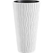 Prosperplast Prosperplats Bloempot "Sandy Slim" (35 x 35 x 62 cm, Wit)