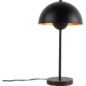 QAZQA Retro tafellamp zwart met goud - Magnax