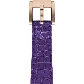Marc Coblen / TW Steel Horlogeband Paars Leer Alligator met Roségouden Gesp 22mm